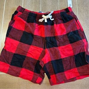 Old Navy Red and Black Checkered Men's Athletic Shorts